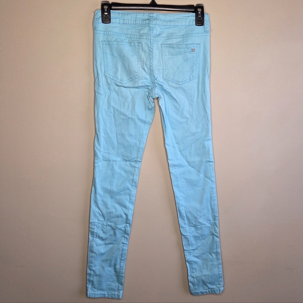 Y2K Joe's Jeans Turquoise Aqua Blue Skinny Jeans Girls Size 14 Spring Summer - Picture 4 of 6